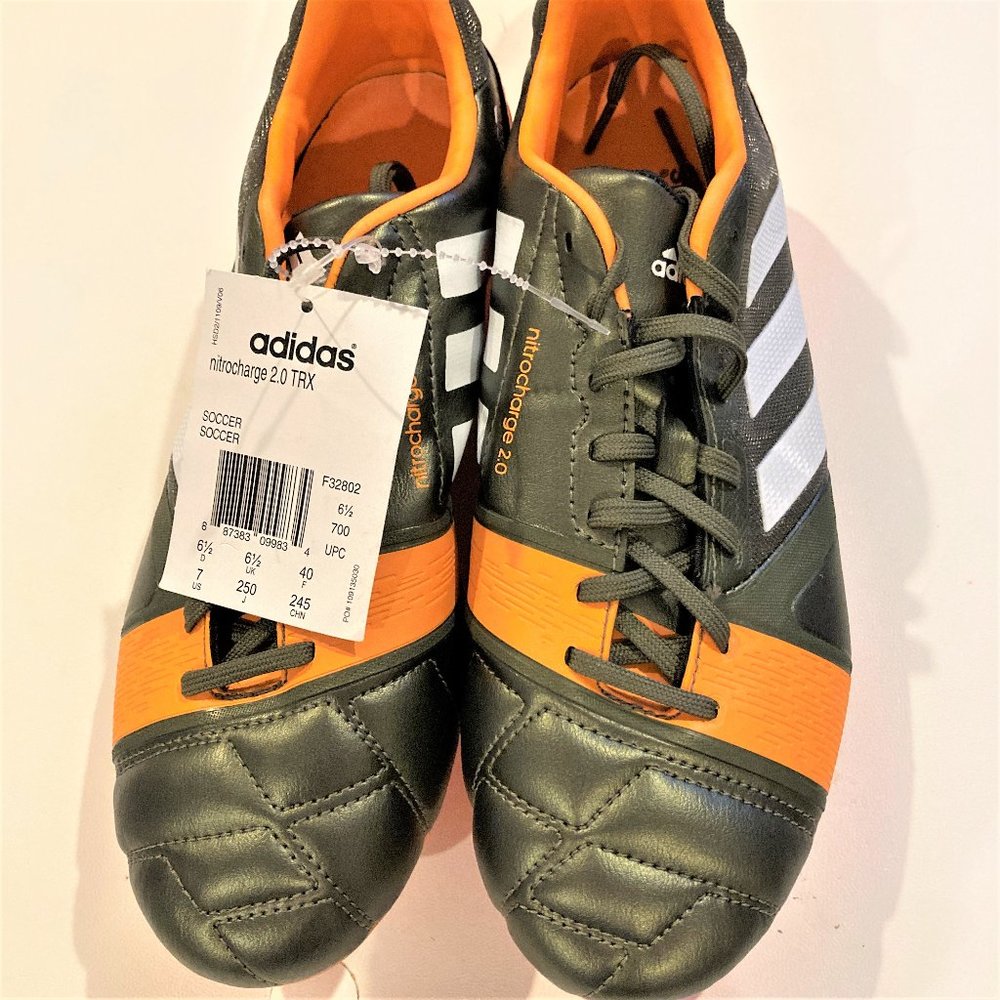 Men Shoes Soccer Cleats NWT Adidas Sz 7 Nitrocharge 2.0 TRX F32802 Black Orange